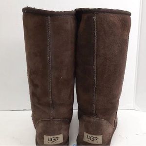 Ugg Brown Slip On Tall Boots Size  6 Women’s